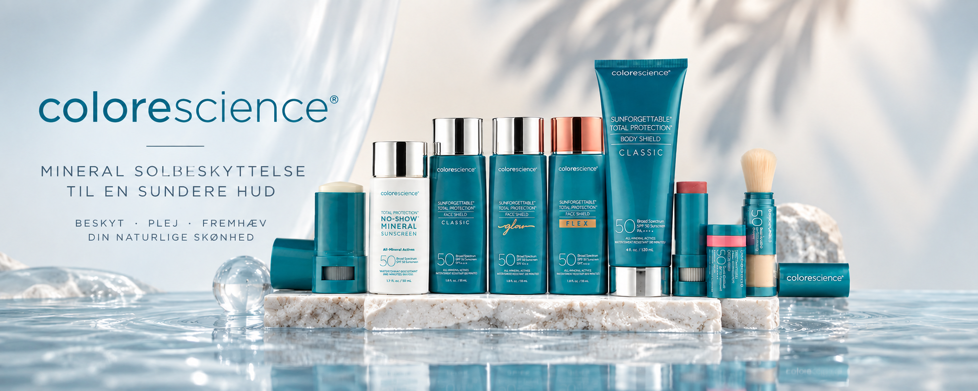 Colorescience hudpleje og mineralsk solbeskyttelse SPF 50 til ansigtet