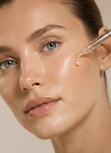 Fugtm�ttet hud med serum for intensiv fugt og pleje