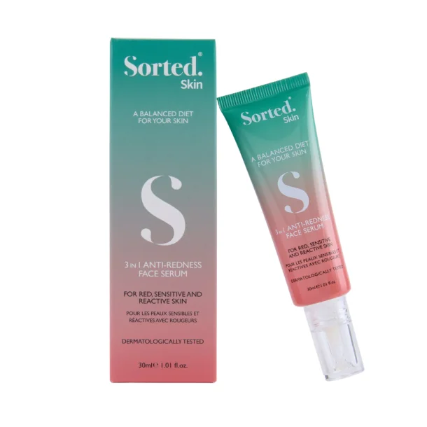 Sorted Skin 3 in 1 Anti-Redness Face Serum - Serum mod R�dme til Sensitiv Hud, 30 ml