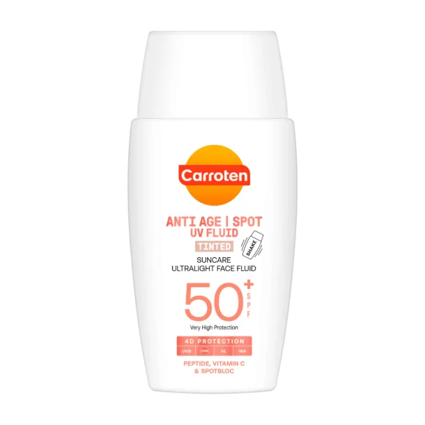 Carroten Tinted Face Fluid SPF 50+ - Anti-Age &amp; Antispot Solcreme, 50 ml