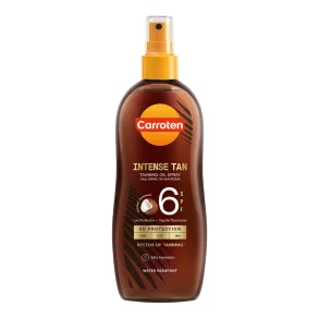 Carroten Intense Tan Oil Spray SPF 6 - Tanning Oil med Glow, 200 ml