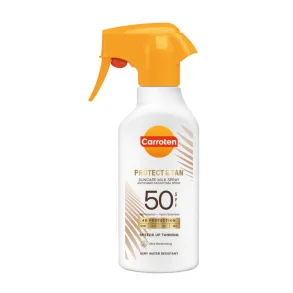 Carroten Protect & Tan Milk Trigger SPF 50 - Solcreme med Glow, 270 ml