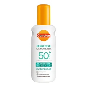 Carroten Sensitive Milk Spray SPF 50+ - Solspray til Sensitiv Hud, 200 ml