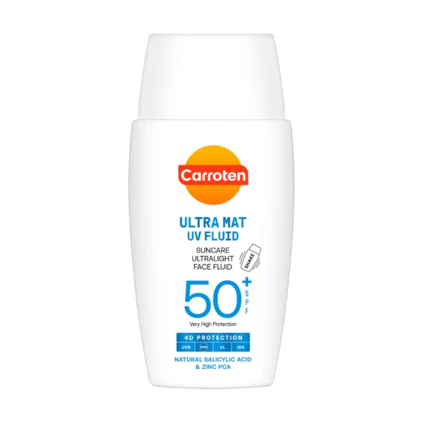 Carroten Ultra Mat Face Fluid SPF 50+ - Matterende Ansigtssolcreme, 50 ml