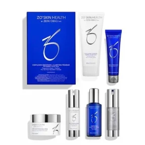 ZO Skin Health Complexion Smoothing + Clarifying Program - Komplet hudplejes�t til fedtet, kombineret og uren hud, 6 dele