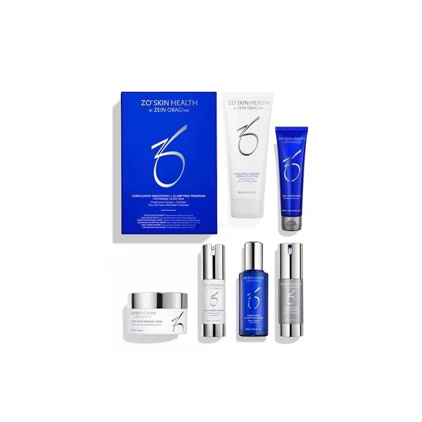 ZO Skin Health Complexion Smoothing + Clarifying Program - Komplet hudplejes�t til fedtet, kombineret og uren hud, 6 dele