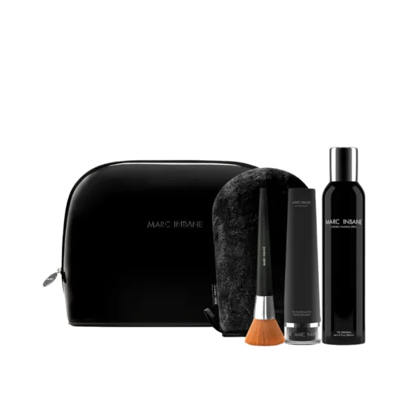Marc Inbane Elegance Gift Set - Gaves�t med Selvbruner Spray, P�f�rringsb�rste, P�f�rringsandske, Exfoliator &amp; Clutch
