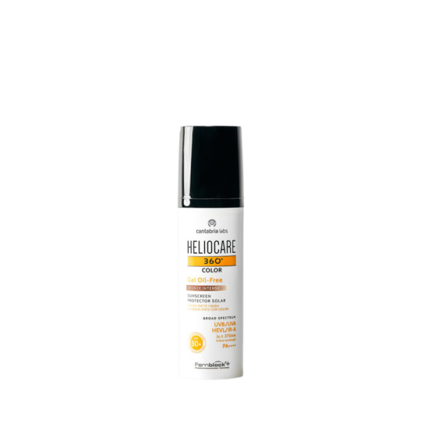 HelioCare Gel Oil-Free Color SPF 50+ Bronze Intense - Farvet Oliefri Solcreme, 50 ml