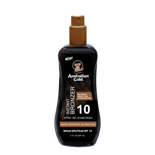 Australian Gold Instant Bronzer Spray Gel SPF 10, 237 ml