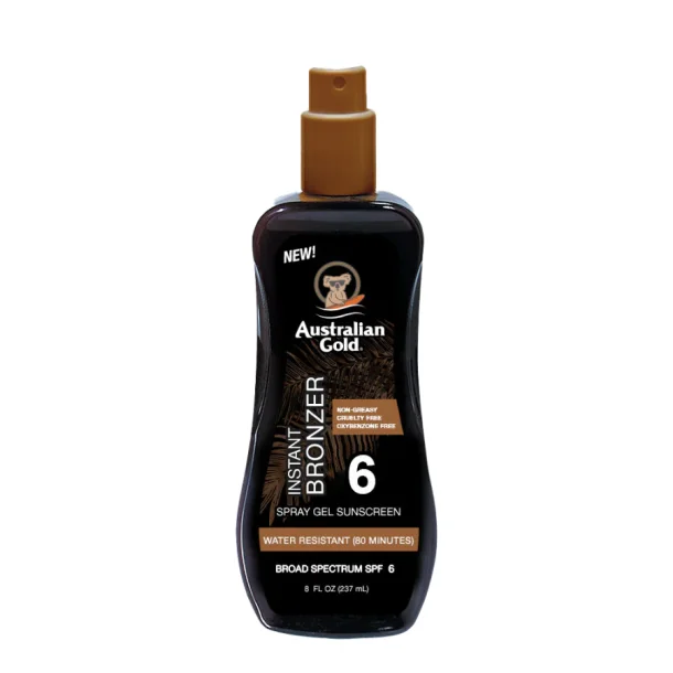 Australian Gold Instant Bronzer Spray Gel SPF 6, 237 ml