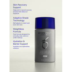 ZO Skin Health Sheer Fluid Tint SPF 30 Light-Medium - Mineralsk Solcreme med Farve til Ansigt, 50 ml