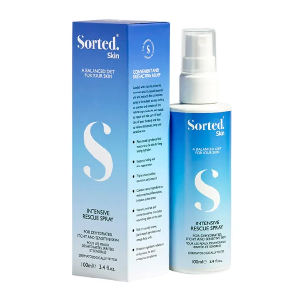 Sorted Skin Intensive Rescue Spray - Beroligende spray til sensitiv og irriteret hud, 100 ml