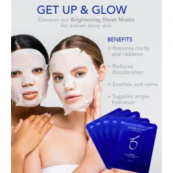 ZO Skin Health Skin Brightening Sheet Masque - Ansigtsmaske mod Pigment Gl�d, 3 stk